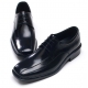 Mens square toe side line stitch black cow leather urethane sole lace up Dress shoes US 5.5 - 10.5