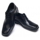 Mens square toe side line stitch black cow leather urethane sole lace up Dress shoes US 5.5 - 10.5