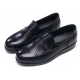 Mens round toe U line stitch black cow leather urethane sole loafers US 5.5 - 10