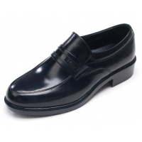 Mens round toe u line stitch black cow leather urethane sole loafers Dress shoes US 5.5 - 10.5