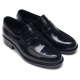 Mens round toe u line stitch black cow leather urethane sole loafers Dress shoes US 5.5 - 10.5