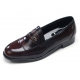 Mens two tone u line stitch round toe brown cow leather rubber sole loafers dress shoes US 5.5 - 10
