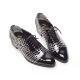 Mens synthetic leather glitter black & white Lace up Shoes made in KOREA US 5.5 - 10