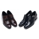 Mens two tone straight tip geometric pattern cow leather rubber sole loafers dress shoes brown US 5.5 - 10