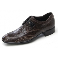  Mens straight tip stitch wrinkles brown cow leather urethane sole lace up Dress shoes US 6.5 - 10