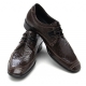  Mens straight tip stitch wrinkles brown cow leather urethane sole lace up Dress shoes US 6.5 - 10