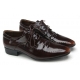 Mens punching brown cow leather wrinkles urethane sole lace up Dress shoes US 5.5 - 10.5