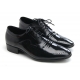 Mens punching black cow leather wrinkles urethane sole lace up Dress shoes US 5.5 - 10.5