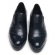 Mens diagonal wrinkles black cow leather rubber sole loafers Dress shoes US 6.5 - 10.5