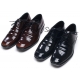 Mens square toe punching wrinkles brown cow leather uretane sole lace up Dress shoes US 6.5 - 10