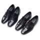 Mens edge stitch punching black cow leather wrinkles urethane sole loafers Dress shoes US 5.5 - 10.5