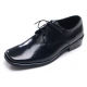 Mens pointed square toe wrinkles black cow leather rubber sole lace up Dress shoes US 6.5 - 10