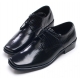 Mens pointed square toe wrinkles black cow leather rubber sole lace up Dress shoes US 6.5 - 10