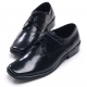 Mens pointed square toe wrinkles black cow leather rubber sole lace up Dress shoes US 6.5 - 10