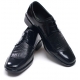 Mens two tone stitch punching black cow leather wrinkles urethane sole lace up Dress shoes US 5.5 - 10.5