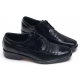 Mens two tone stitch punching black cow leather wrinkles urethane sole lace up Dress shoes US 5.5 - 10.5