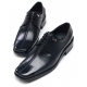 Mens pointed square toe black cow leather rubber sole lace up Dress shoes US 5.5 - 13