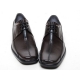 Mens flat square toe black cow leather rubber sole lace up Dress shoes US 5.5 - 13