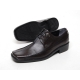 Mens flat square toe black cow leather rubber sole lace up Dress shoes US 5.5 - 13