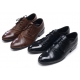  Mens chic wrinkles brown synthetic leather rubber sole lace up Dress shoes US 7 - 10.5