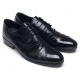 Mens chic wrinkles black synthetic leather rubber sole lace up Dress shoes US 7 - 10.5