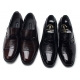 Mens straight tip wrinkles black cow leather rubber sole loafers dress shoes US 5.5 - 10