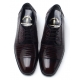 Mens straight tip wrinkles brown cow leather rubber sole lace up dress shoes US 5.5 - 10