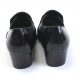 Mens round toe black cow leather rubber sole loafers high heels Dress shoes US 6.5 - 10.5