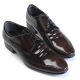 Mens pointed round toe U line stitch punching wrinkles brown cow leather urethane sole lace up Dress shoes US 6.5 - 10.5