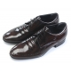 Mens pointed round toe U line stitch punching wrinkles brown cow leather urethane sole lace up Dress shoes US 6.5 - 10.5