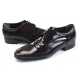 Mens pointed round toe U line stitch punching wrinkles brown cow leather urethane sole lace up Dress shoes US 6.5 - 10.5