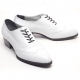 Mens white real cow Leather 1.57 inch heels Lace up oxfords dress shoes made in KOREA US 6.5-10