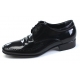 Mens pointed round toe U line stitch punching wrinkles black cow leather urethane sole lace up Dress shoes US 6.5 - 10.5