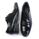 Mens pointed round toe U line stitch punching wrinkles black cow leather urethane sole lace up Dress shoes US 6.5 - 10.5