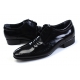 Mens pointed round toe U line stitch punching wrinkles black cow leather urethane sole lace up Dress shoes US 6.5 - 10.5