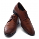 Mens wrinkles geometric punching brown cow leather urethane sole lace up Dress shoes US 6.5 - 10.5