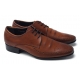 Mens wrinkles geometric punching brown cow leather urethane sole lace up Dress shoes US 6.5 - 10.5