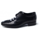 Mens wingtips punching Black cow leather urethane sole lace up Dress shoes US 6.5 - 10.5