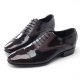 Mens two tone straight tip pointed toe brown cow leather urethane sole lace up Dress shoes US 6.5 - 10.5