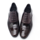 Mens two tone straight tip pointed toe brown cow leather urethane sole lace up Dress shoes US 6.5 - 10.5