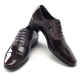 Mens two tone straight tip pointed toe brown cow leather urethane sole lace up Dress shoes US 6.5 - 10.5