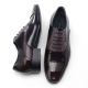 Mens two tone straight tip pointed toe brown cow leather urethane sole lace up Dress shoes US 6.5 - 10.5