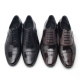 Mens two tone straight tip pointed toe brown cow leather urethane sole lace up Dress shoes US 6.5 - 10.5