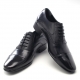 Mens two tone straight tip pointed toe black cow leather urethane sole lace up Dress shoes US 6.5 - 10.5