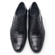 Mens two tone straight tip pointed toe black cow leather urethane sole lace up Dress shoes US 6.5 - 10.5