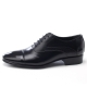 Mens two tone straight tip pointed toe black cow leather urethane sole lace up Dress shoes US 6.5 - 10.5