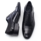 Mens two tone straight tip pointed toe black cow leather urethane sole lace up Dress shoes US 6.5 - 10.5