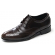 Mens wingtips punching brown cow leather urethane sole lace up oxford dress shoes US 5.5 - 10.5