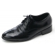 Mens wingtips punching black cow leather urethane sole lace up oxford dress shoes US 6-US12