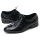Mens wingtips punching black cow leather urethane sole lace up oxford dress shoes US 5.5 - 10.5